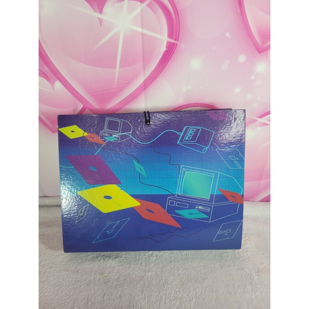 80s Anthes Universal Expandable File Folder Office Vaporwave Organizer VTG